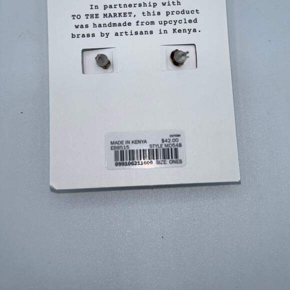 NWT New Madewell To The Market Link Dangle Brass Earrings - Picture 6 of 6